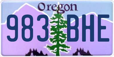 OR license plate 983BHE