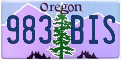 OR license plate 983BIS