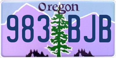 OR license plate 983BJB