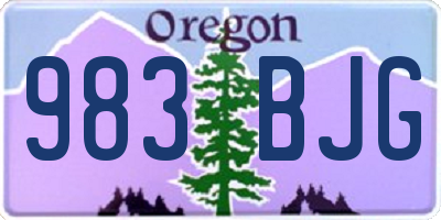 OR license plate 983BJG