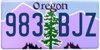 OR license plate 983BJZ