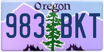 OR license plate 983BKT