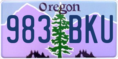 OR license plate 983BKU