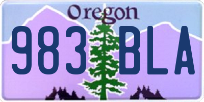 OR license plate 983BLA