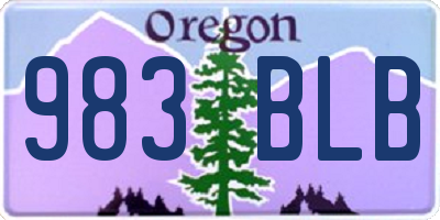 OR license plate 983BLB