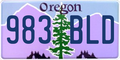 OR license plate 983BLD