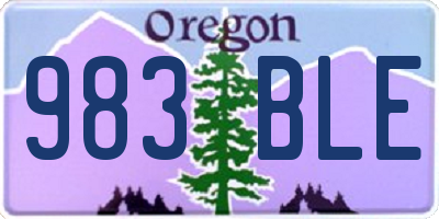 OR license plate 983BLE