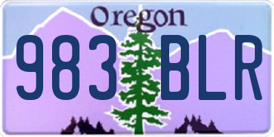 OR license plate 983BLR