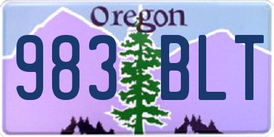 OR license plate 983BLT