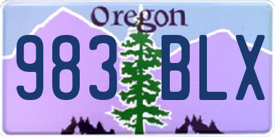 OR license plate 983BLX