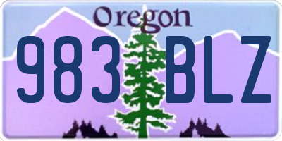 OR license plate 983BLZ