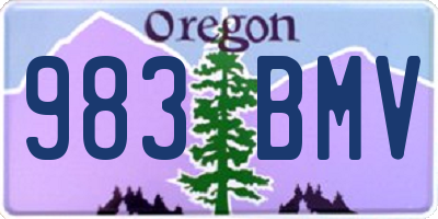 OR license plate 983BMV