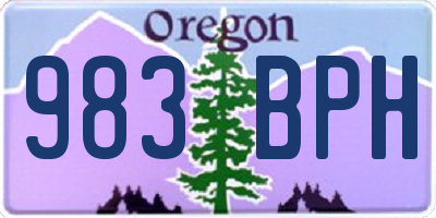 OR license plate 983BPH