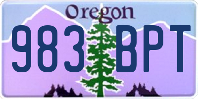 OR license plate 983BPT
