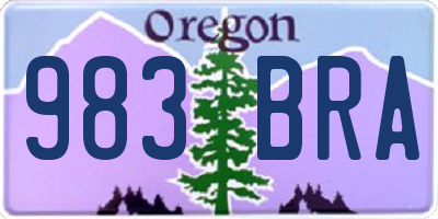 OR license plate 983BRA