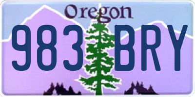 OR license plate 983BRY