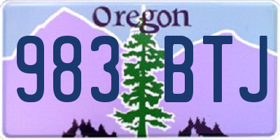 OR license plate 983BTJ