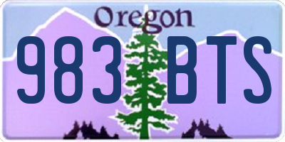 OR license plate 983BTS
