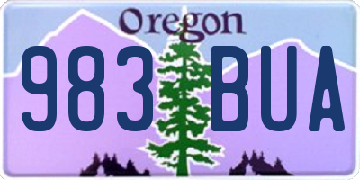 OR license plate 983BUA