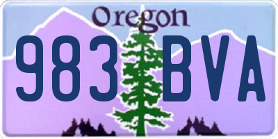 OR license plate 983BVA