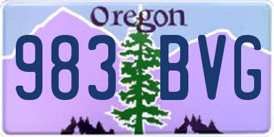 OR license plate 983BVG
