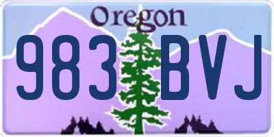 OR license plate 983BVJ