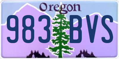 OR license plate 983BVS