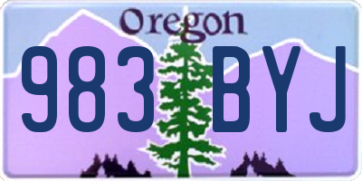 OR license plate 983BYJ