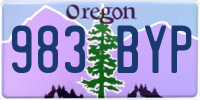 OR license plate 983BYP