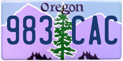 OR license plate 983CAC