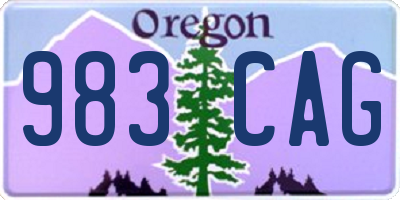 OR license plate 983CAG
