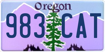 OR license plate 983CAT