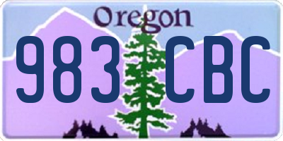 OR license plate 983CBC