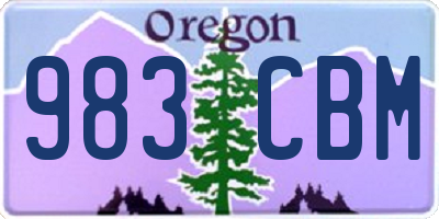 OR license plate 983CBM