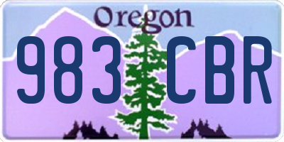 OR license plate 983CBR