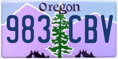 OR license plate 983CBV