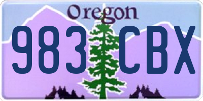 OR license plate 983CBX