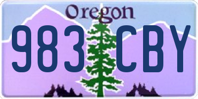 OR license plate 983CBY