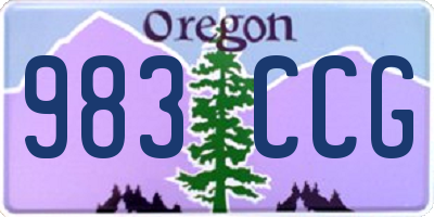 OR license plate 983CCG