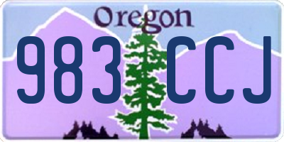 OR license plate 983CCJ