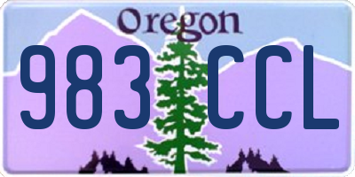 OR license plate 983CCL