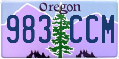 OR license plate 983CCM