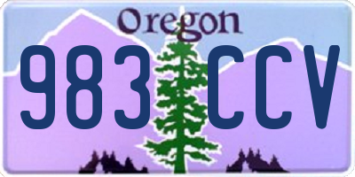OR license plate 983CCV