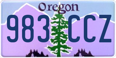 OR license plate 983CCZ