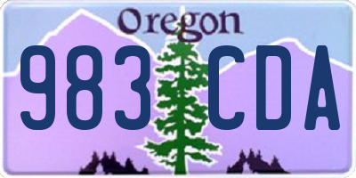 OR license plate 983CDA