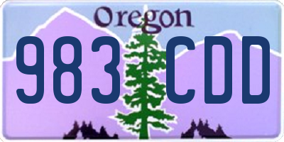 OR license plate 983CDD