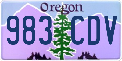 OR license plate 983CDV