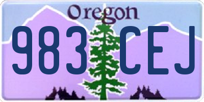 OR license plate 983CEJ