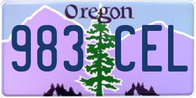 OR license plate 983CEL
