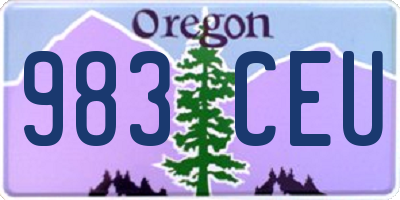 OR license plate 983CEU
